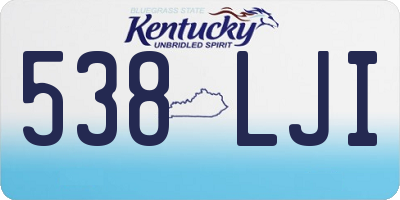 KY license plate 538LJI