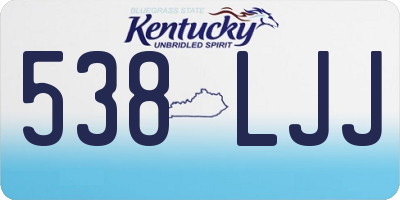 KY license plate 538LJJ