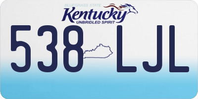 KY license plate 538LJL