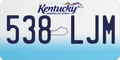 KY license plate 538LJM