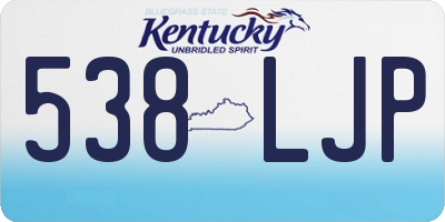 KY license plate 538LJP