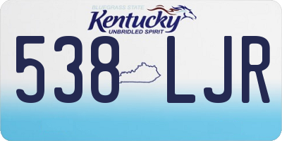 KY license plate 538LJR