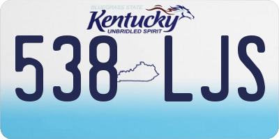 KY license plate 538LJS