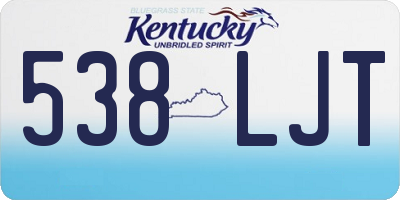 KY license plate 538LJT