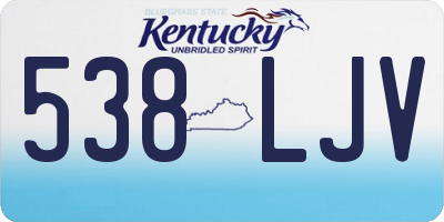 KY license plate 538LJV