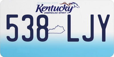 KY license plate 538LJY