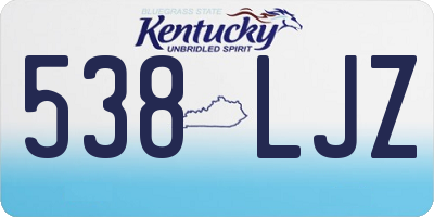 KY license plate 538LJZ