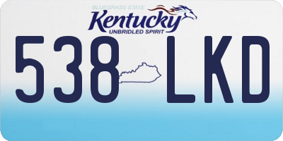 KY license plate 538LKD