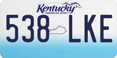 KY license plate 538LKE