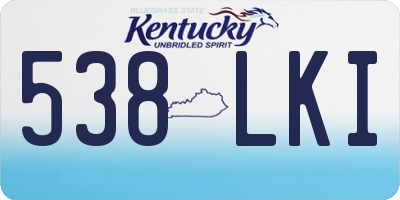 KY license plate 538LKI
