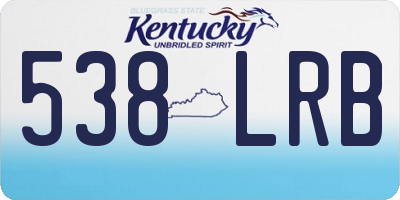 KY license plate 538LRB