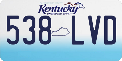 KY license plate 538LVD