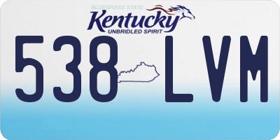 KY license plate 538LVM