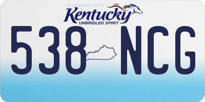 KY license plate 538NCG