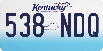 KY license plate 538NDQ