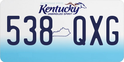 KY license plate 538QXG