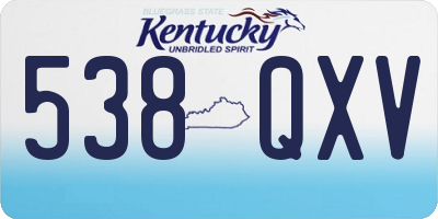 KY license plate 538QXV