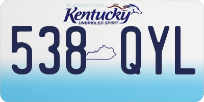 KY license plate 538QYL