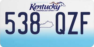 KY license plate 538QZF