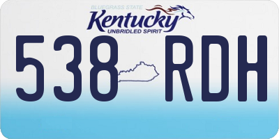 KY license plate 538RDH