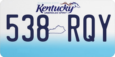 KY license plate 538RQY