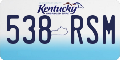 KY license plate 538RSM