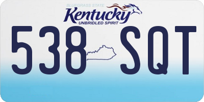 KY license plate 538SQT
