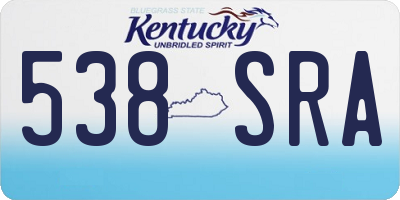 KY license plate 538SRA
