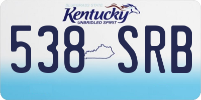 KY license plate 538SRB