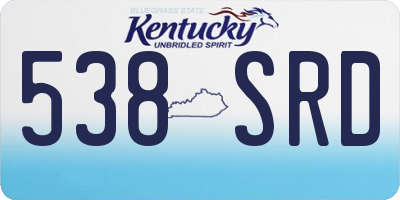 KY license plate 538SRD