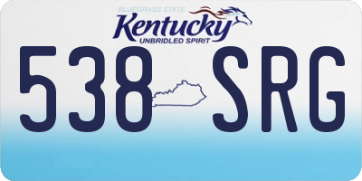 KY license plate 538SRG