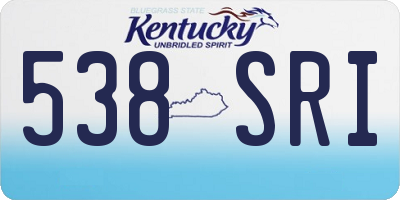 KY license plate 538SRI