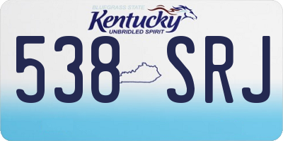 KY license plate 538SRJ