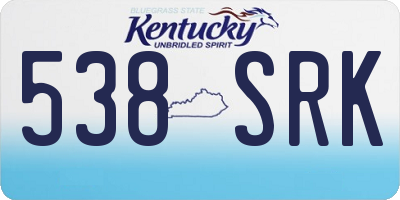KY license plate 538SRK