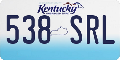 KY license plate 538SRL