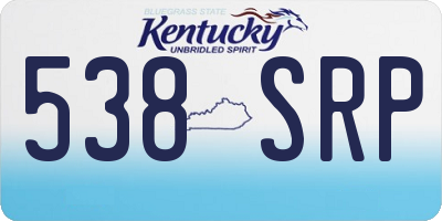 KY license plate 538SRP