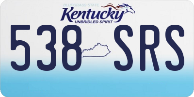 KY license plate 538SRS