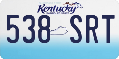 KY license plate 538SRT