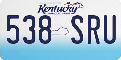 KY license plate 538SRU