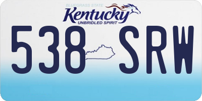 KY license plate 538SRW