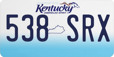 KY license plate 538SRX