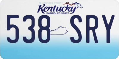 KY license plate 538SRY