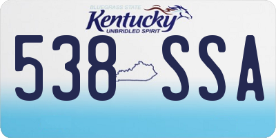 KY license plate 538SSA