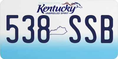KY license plate 538SSB
