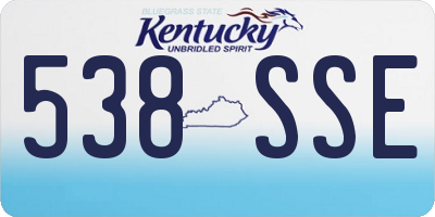 KY license plate 538SSE
