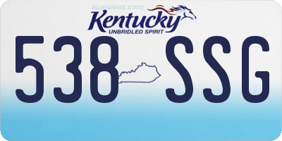 KY license plate 538SSG