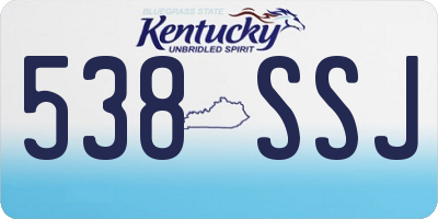 KY license plate 538SSJ