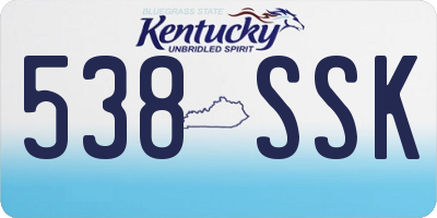 KY license plate 538SSK