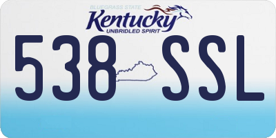 KY license plate 538SSL