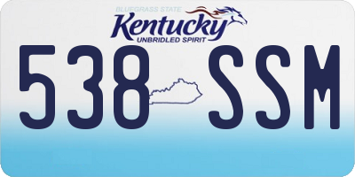 KY license plate 538SSM
